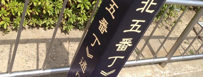 北五番丁通り is one of 歴史的町名等活用路線（全77路線）.