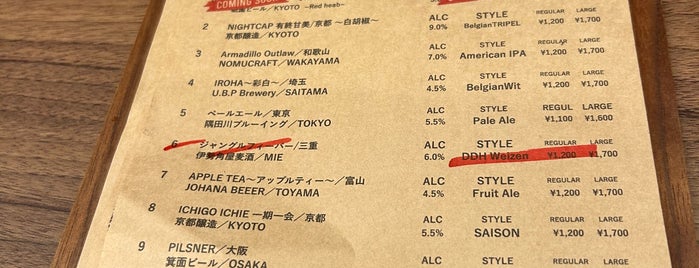 Ale GION BEER KYOTO is one of Craft Beer On Tap - Kinki region.