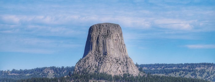 Devils Tower National Monument is one of Wyoming -  The Cowboy State.