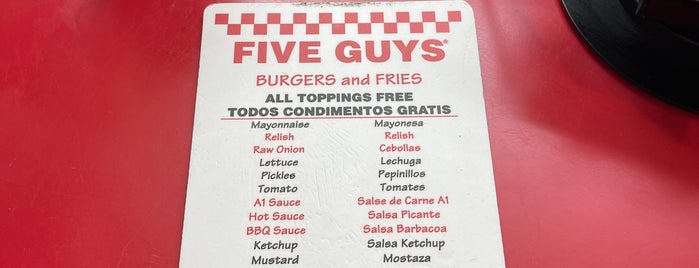 Five Guys is one of Burgers.