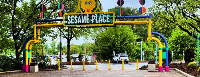 Sesame Place - Entrance Sign is one of places to take the kids.