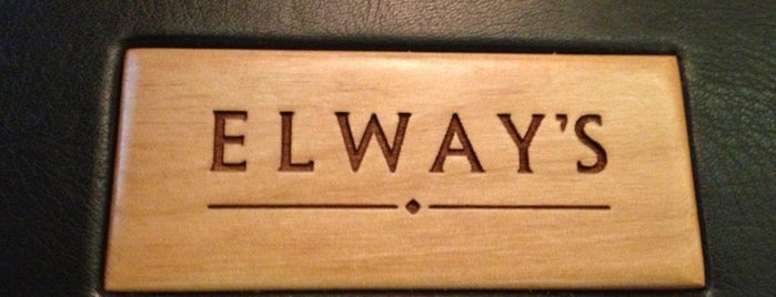 Elway's Steakhouse is one of Eve'nin Kaydettiği Mekanlar.