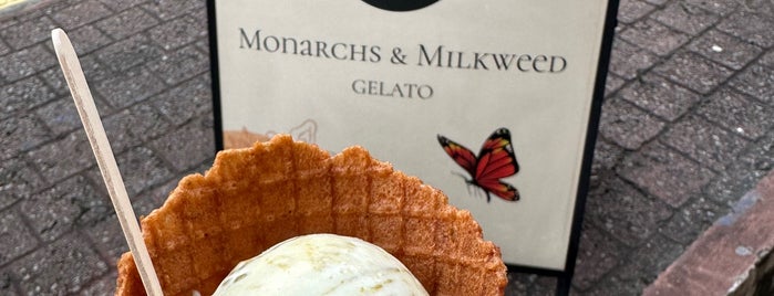 Monarchs & Milkweed Gelato is one of SG: Caffeine, Sugar & Cafes.