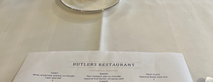 Butler's Restaurant is one of London dining.