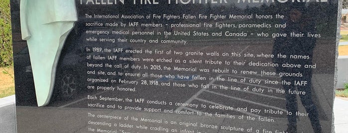 IAFF Fallen Firefighter Memorial is one of Tracy'ın Beğendiği Mekanlar.