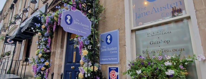 Jane Austen Centre is one of Bath, Bristol, Sheffield.