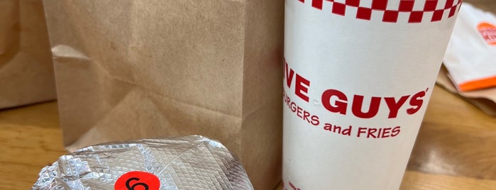 Five Guys is one of Jeddah burger joints.