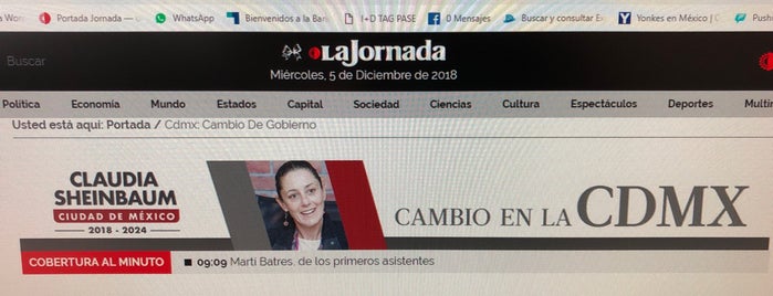 La Jornada is one of Marytere'nin Kaydettiği Mekanlar.