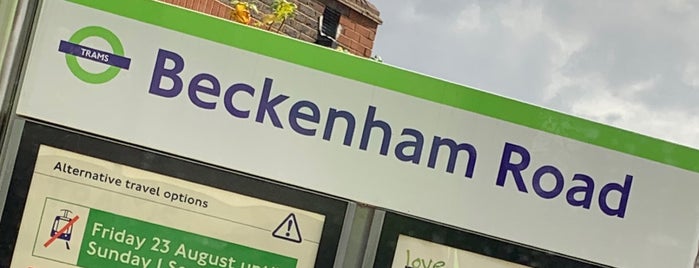 Beckenham Road London Tramlink Stop is one of Trams.