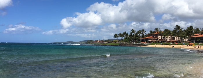 Poipu Beach is one of Kauai.