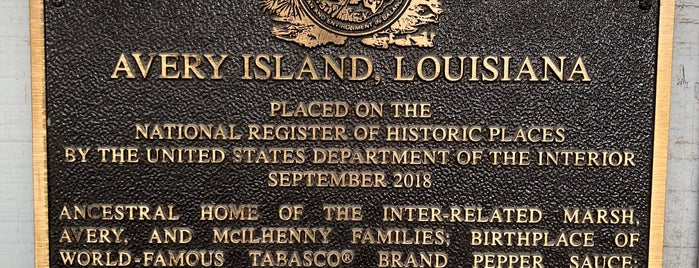 Avery Island is one of Louisiana.