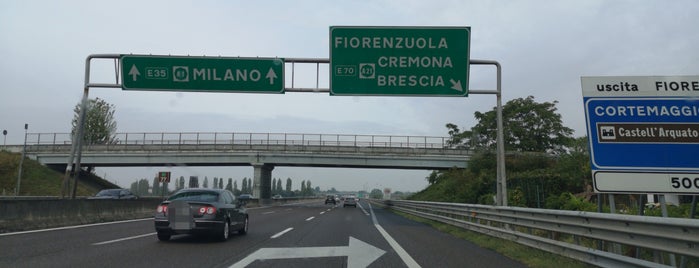 A1 - Fiorenzuola is one of Autostrada A1 - «del Sole».