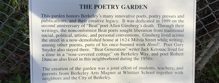 The Poetry Garden is one of Berkeley.