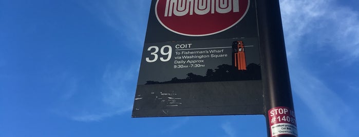 MUNI Bus Stop - Coit Tower is one of California.