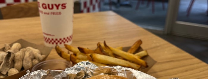Five Guys is one of The 15 Best Places to Get a Big Juicy Burger in Atlanta.