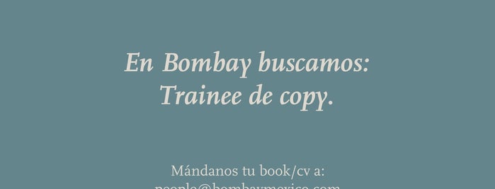 Bombay is one of Agencias.