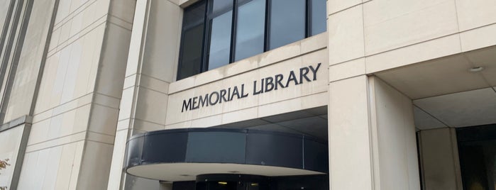 Memorial Library is one of Bucky Badge-R University of Wisconsin-Madison.