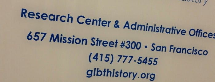 GLBT Historical Society is one of San Francisco.