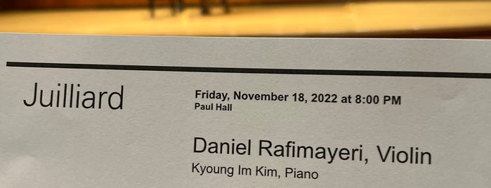 Paul Recital Hall at Juilliard is one of NYC—Favorites for Tourists★.