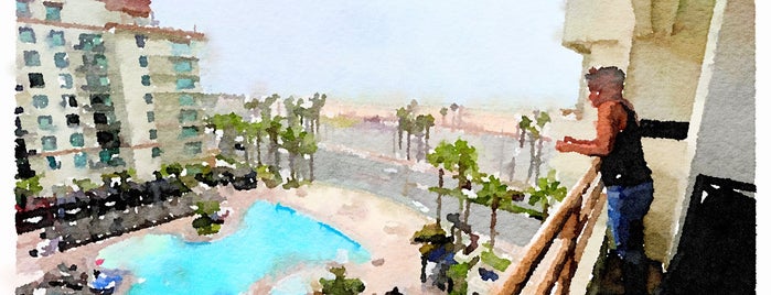 The Waterfront Beach Resort, a Hilton Hotel is one of Huntington Beach.