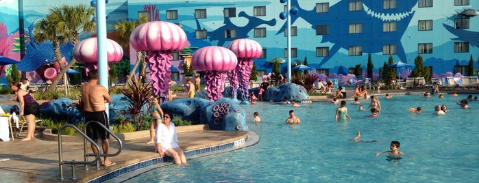 The Big Blue Pool is one of Disney Resorts.