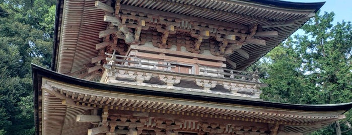 安楽寺 三重塔 is one of Tempat yang Disukai doremi.