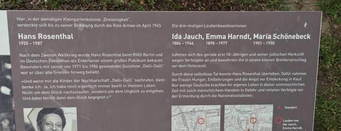 Gedenkstein "Die Drei Mutigen Laubenbewohnerinnen" Hans Rosenthal is one of Besuchen D.