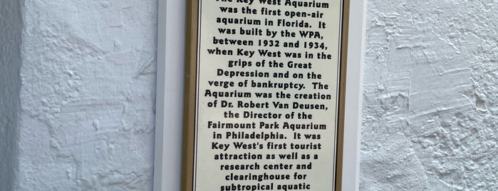 Key West Aquarium is one of Key West To-Do List.