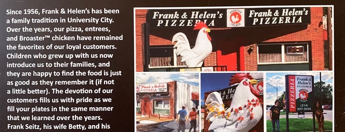 Frank & Helens Pizzeria is one of St. Louis.