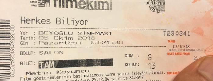 Beyoğlu Sineması is one of M.Metinさんのお気に入りスポット.