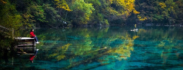 Jiuzhaigou National Park is one of UNESCO World Heritage Sites in China.