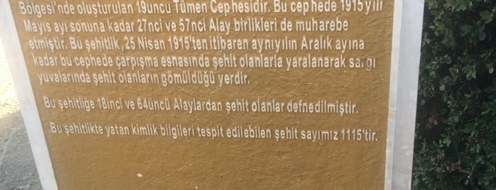 Kesikdere Şehitliği is one of Orte, die Gül gefallen.