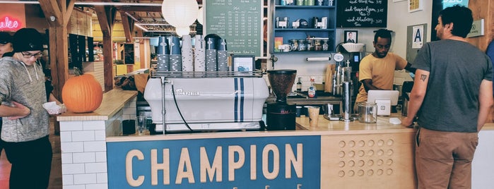 Champion Coffee is one of Coffee Shops to Work At.