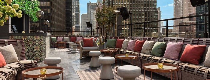 PHD Terrace at Dream Midtown is one of 10 Best Rooftop Bars in New York City.