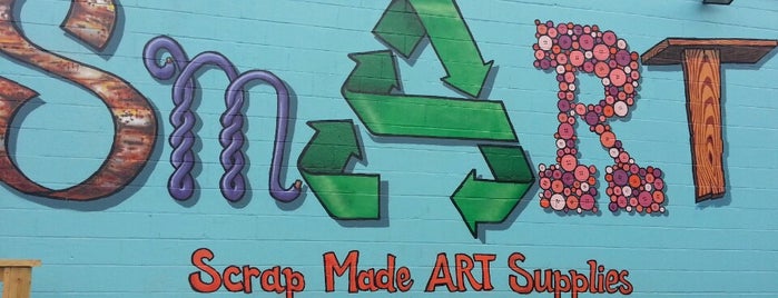 SMART ART! Scrap made art is one of Thrift Stores.