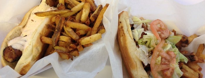 Big Guys Sausage Stand is one of The 13 Best French Fries Around Chicago.