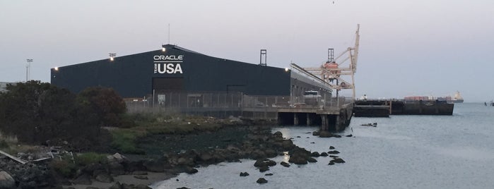 Oracle Team USA -Pier 80 is one of America's Cup in San Francisco.
