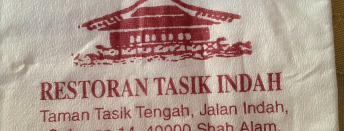 Restoran Tasik Indah is one of shah alam.
