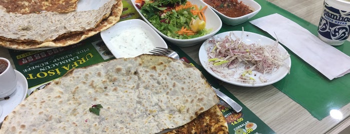 Urfa isot lahmacun is one of Emre's Saved Places.