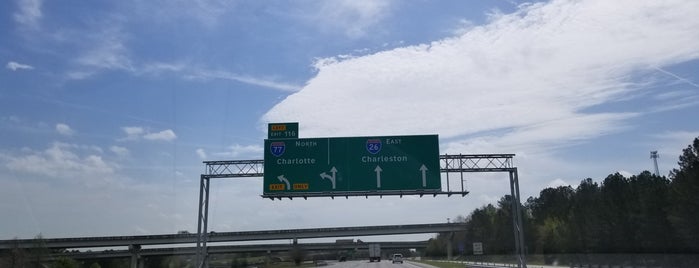 I-77 & I-26 Interchange is one of FL-WV.