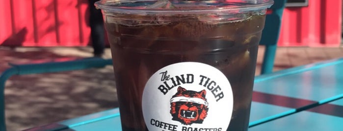 The Blind Tiger Cafe - Sparkman Wharf is one of สถานที่ที่บันทึกไว้ของ Kimmie.