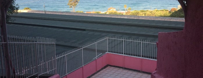 The Pink Palace Beach bar is one of Corfu - AG Gordius.