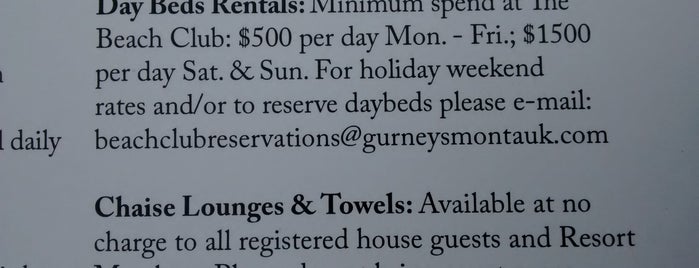 Gurney's Montauk Resort and Seawater Spa is one of Posti che sono piaciuti a cheryl.