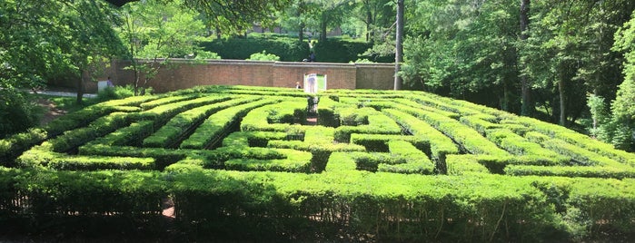 Governor's Palace Maze (center) is one of Lugares favoritos de Brian.