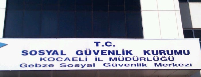 SGK Gebze Sosyal Güvenlik Merkezi is one of Locais curtidos por Tuna.