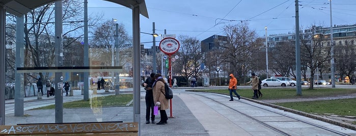 H Karlsplatz is one of Wien Tramline 1.