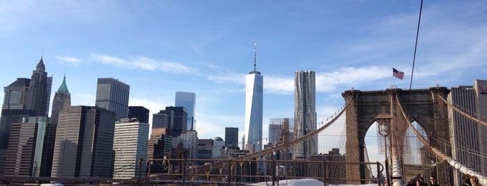 Brooklyn Bridge is one of New York.