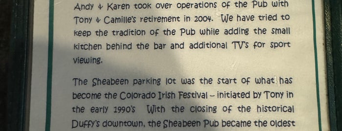 Sheabeen's Irish Pub is one of Best Bars in Colorado to watch NFL SUNDAY TICKET™.