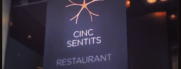 Cinc Sentits is one of Barcelona Top 101 Restaurants.