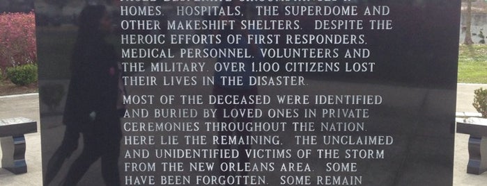 New Orleans Katrina Memorial is one of RF's Southern Comfort.